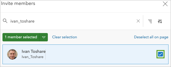 Выберите Ivan Toshare в качестве участника группы