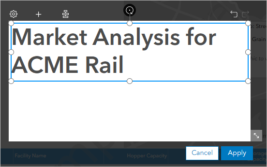 Текстовое поле и текст заголовка