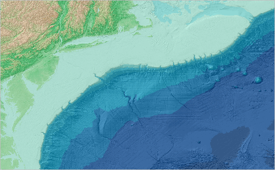 Карта GEBCO Grid shaded relief