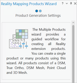 Откроется Мастер продуктов Reality Mapping.