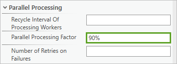 Коэффициент параллельной обработки установлен на 90%.