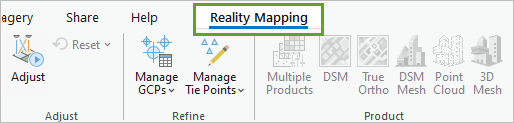 Вкладка Reality Mapping