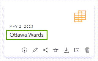 Набор данных округов Ottawa Wards.