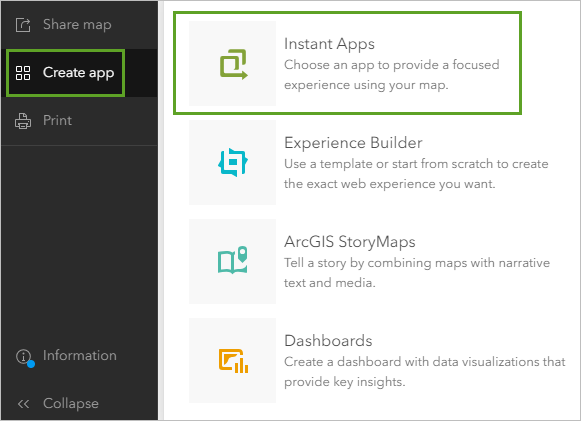 Выберите Instant Apps, чтобы создать приложение