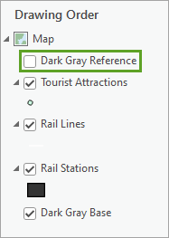 Отключенный слой World Dark Gray Reference