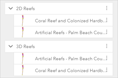 группы 2D и 3D Reefs