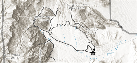 Базовая карта Рельеф с надписями на карте