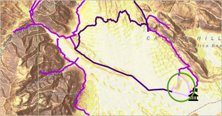 Тропа Moenkopi Loop обведена на карте