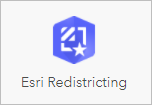Приложение Esri Redistricting в запуске приложений