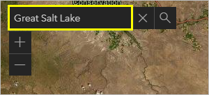Поиск Большого Соленого озера на панели поиска