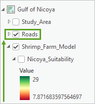Слой Roads над Shrimp_Farm_Model