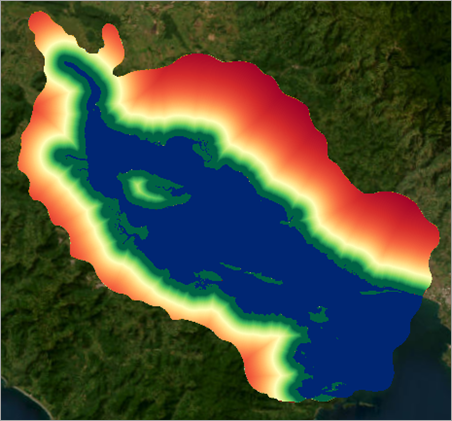 Слой Transformed Dist_Saline_Water со средним множителем 0.2