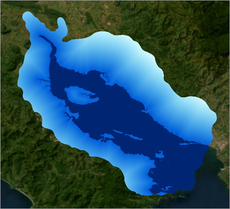 Слой Dist_Saline_Water, показанный на карте
