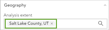 Экстент анализа настроен для округа Солт-Лейк