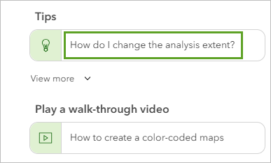 Подсказка How do I change the analysis extent на панели Assistant (Beta)