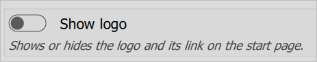 Настройка Показать логотип