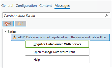 Register Data Source With Server option Register Data Source With Server option