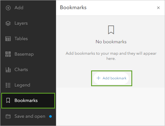 Add Bookmark option