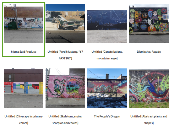 Detroit Mural Map 网站上的 Mama Said Produce 链接