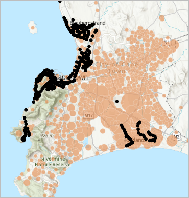 2021 Total Population 属性的默认地图符号系统