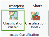 “影像”选项卡上“影像分类”组中的“分类向导”