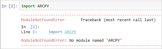 运行 import ARCPYreturn 时的错误