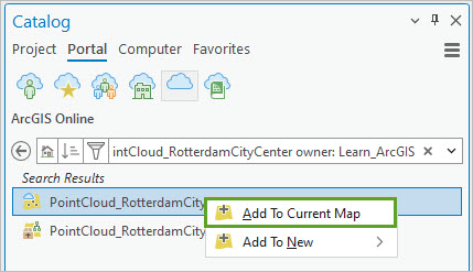 添加 PointCloud_RotterdamCityCenter 图层。