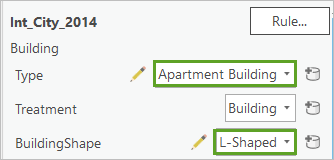 Type 设置为 Apartment Building 并且 BuildingShape 设置为 L-Shaped