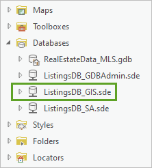 ListingsDB_GIS.sde 数据库连接