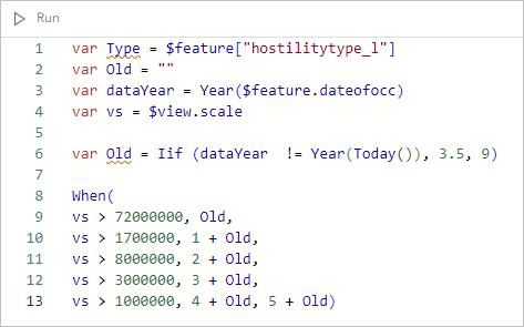 Set the Symbol Size by Map Scale 表达式