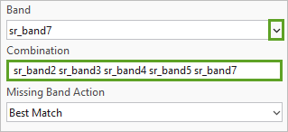 sr_band2、sr_band3、sr_band4、sr_band5 和 sr_band7 已选定。