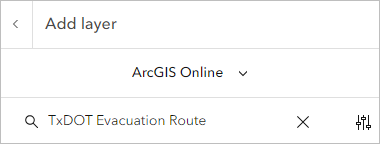 在 ArcGIS Online 中搜索飓风疏散路线