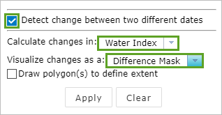 检测两个不同日期之间的变化选项