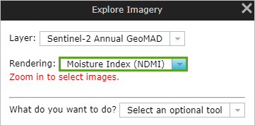 含水指数 (NDMI) 选项