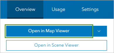 “在 Map Viewer 中打开”按钮