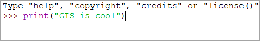 Python Shell 窗口中的打印代码