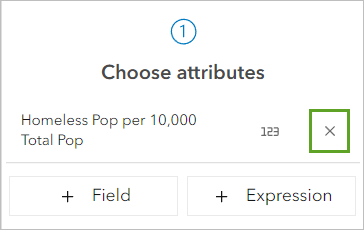 在“样式”窗格中移除 Homeless Pop per 10,000 Total Pop 属性