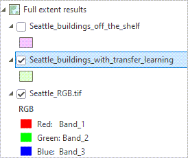 已选择 Seattle_buildings_with_transfer_learning 图层