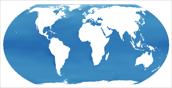 蓝色 pH 值变化的地图