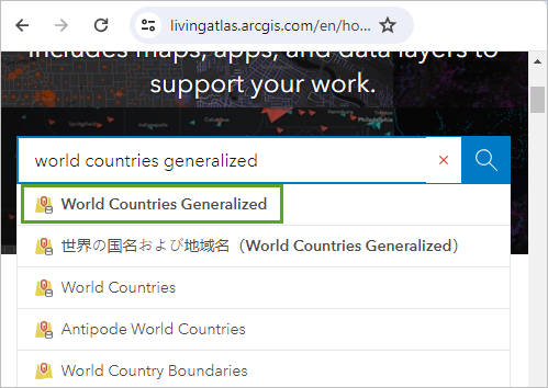 搜索 world countries generalized