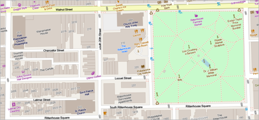 带有 OpenStreetMap 底图的里顿豪斯广场