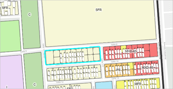 在 Calle 8 和 Calle 121 Norte 的相交位置选择的 SFR 面