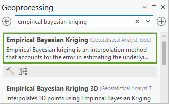搜索“经验贝叶斯克里金法”工具。