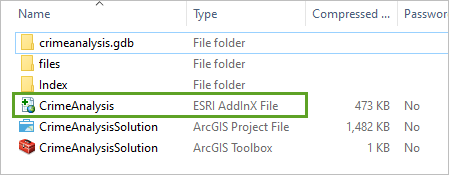 Crime Analysis AddinX 文件