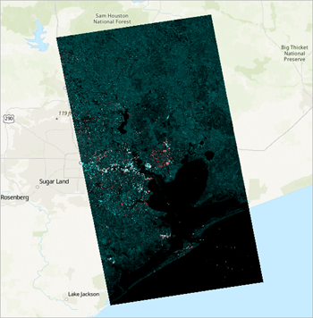 地图上的 Galveston_Bay_S1_GRD_TNR.crf 图层
