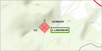 地图上具有新标注的兰德维尔军团符号