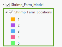 包含五个位置的 Shrimp_Farm_Locations