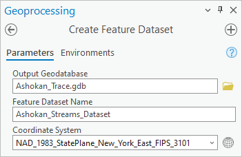 “创建要素数据集工具”参数